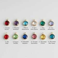 Personality stainless steel bar stamped necklace with birthstone