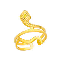 18KG concise snake heart stainless steel rings