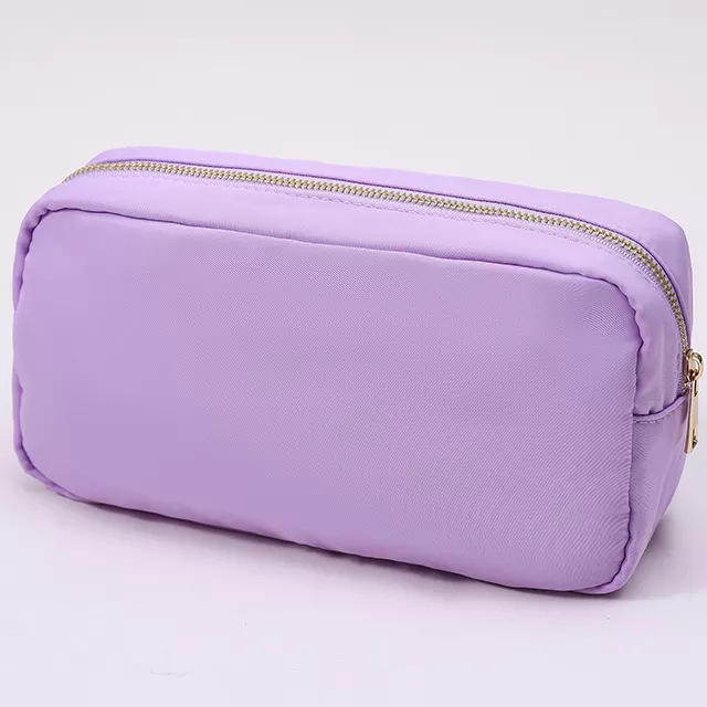 Korean fashion plain color nylon cute cosmetic bag wash bag