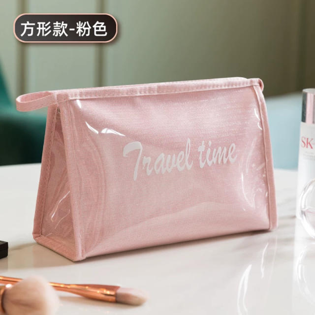 TPU jelly color waterproof travel wash bag cosmetic bag