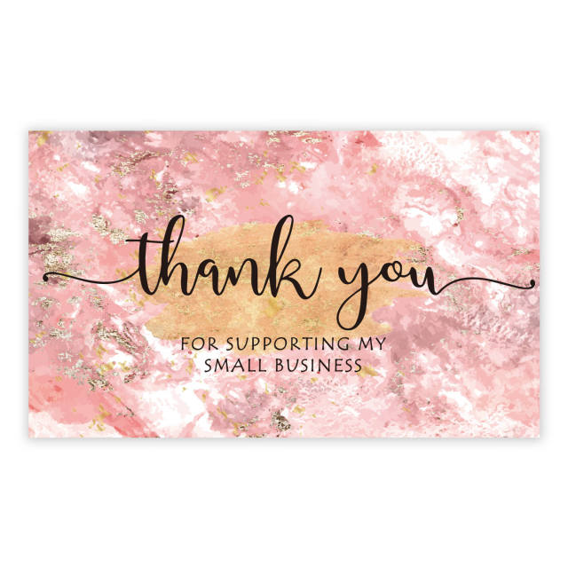 Marble pattern thank you card