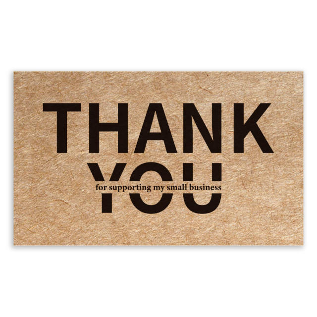 Kraft paper thank you card