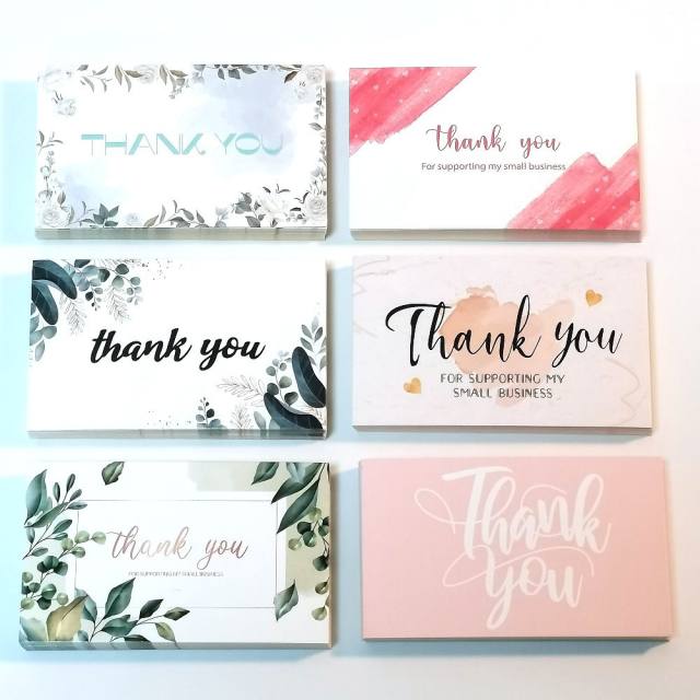 INS green color leaf natural trend thank you card