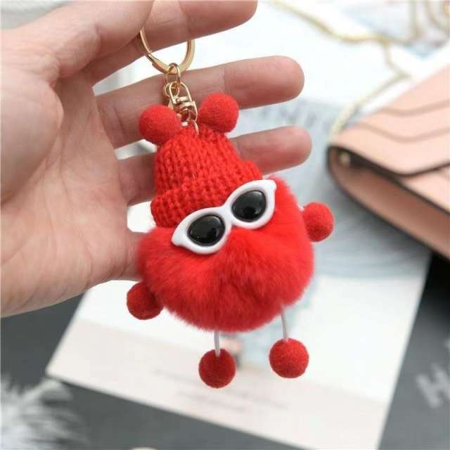 INS hot sale fluffy elfin keychain