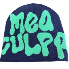 Korean fashion letter pattern knitted beanie
