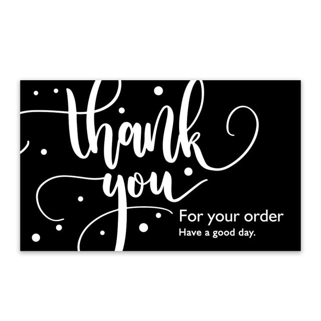 Black color series thank you card