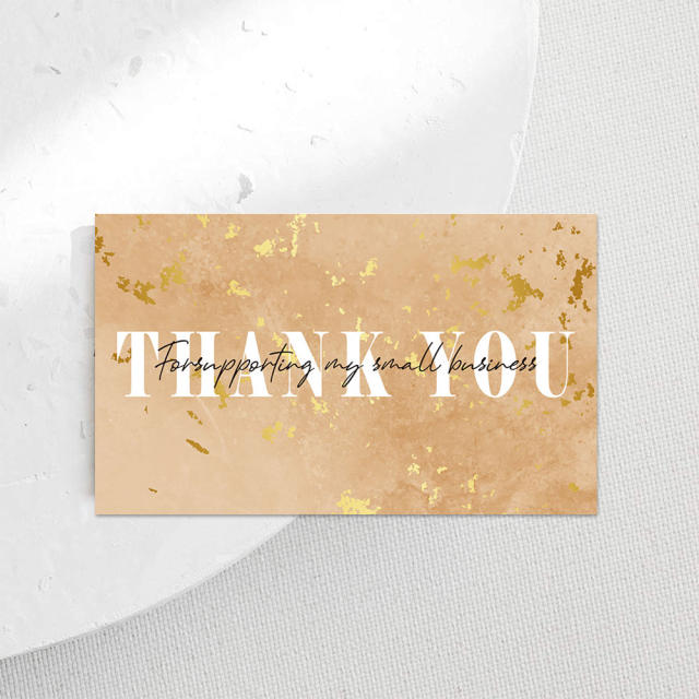 Marble pattern thank you card