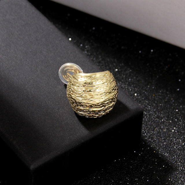 Chunky copper material clip on earrings(1pcs price)