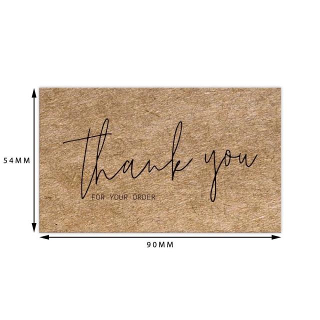 Kraft paper thank you card