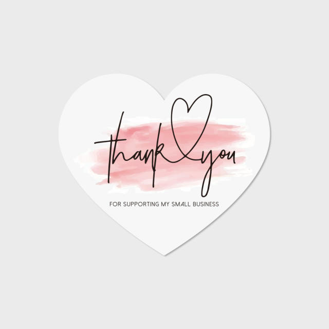 Hot sale heart shape thank you card