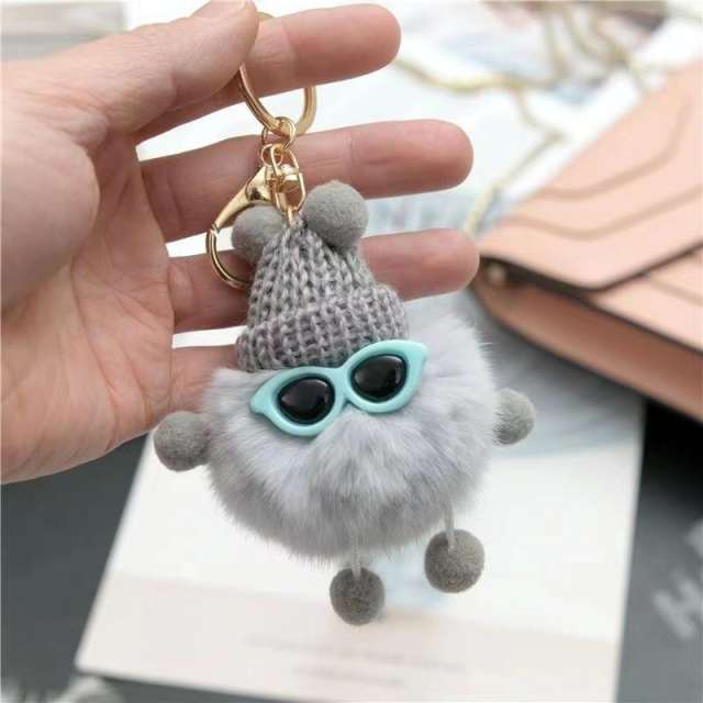 INS hot sale fluffy elfin keychain