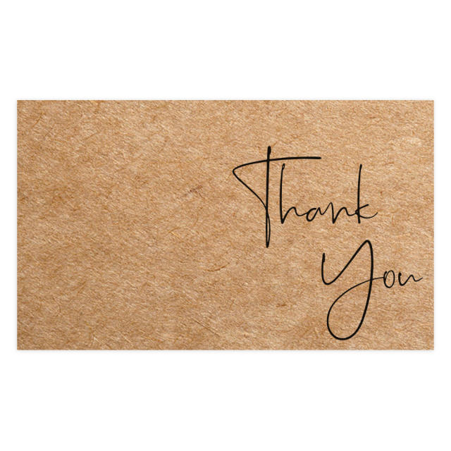 Kraft paper thank you card