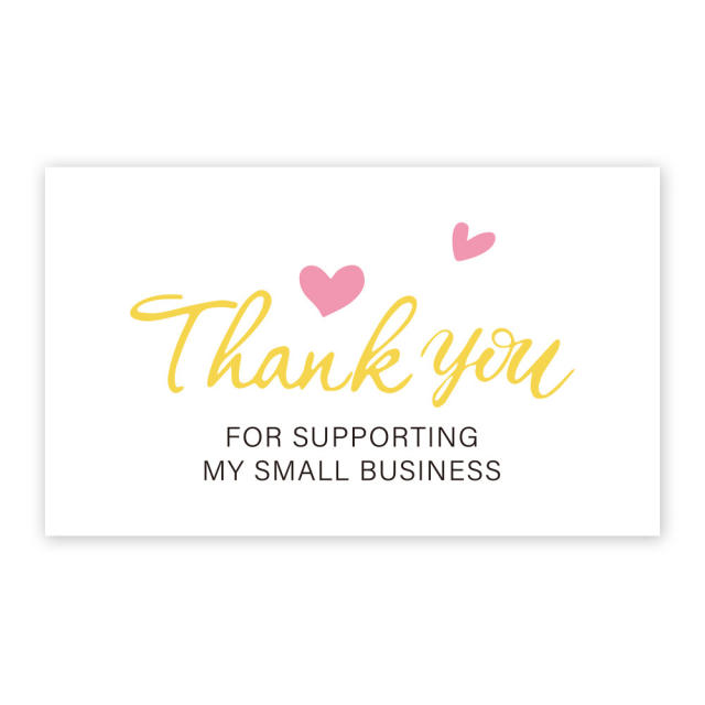 Hot sale pink color thank you card