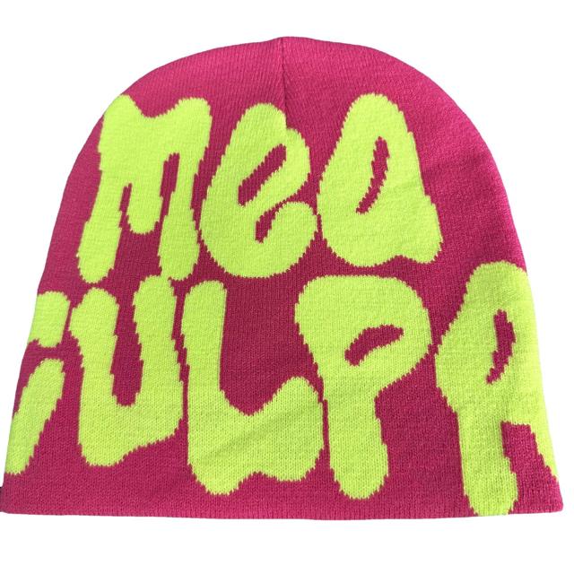 Korean fashion letter pattern knitted beanie