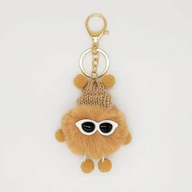 INS hot sale fluffy elfin keychain