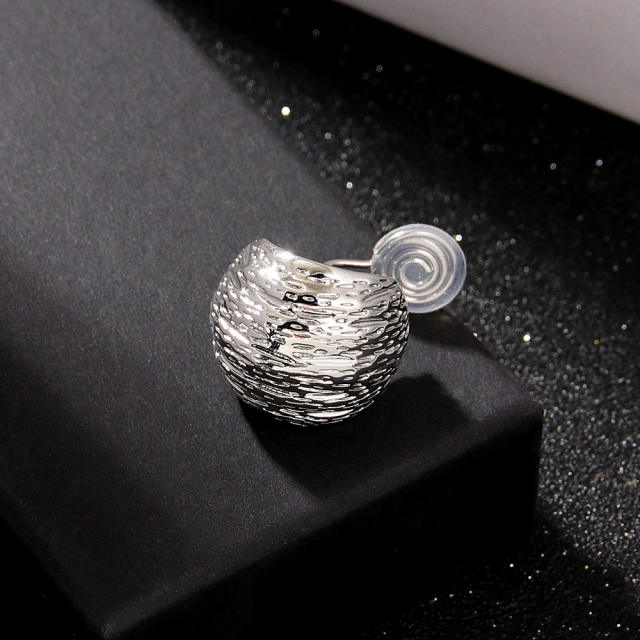 Chunky copper material clip on earrings(1pcs price)