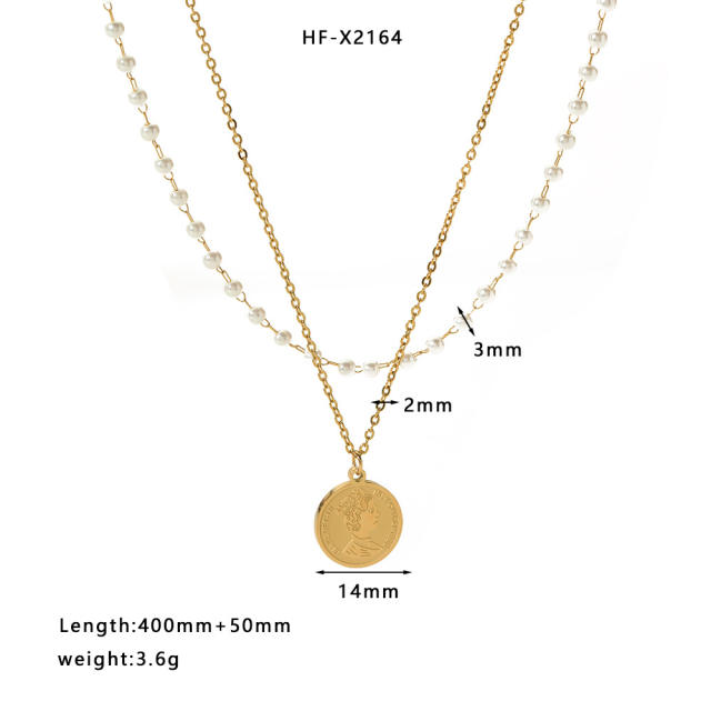 18KG stainless steel vintage necklace