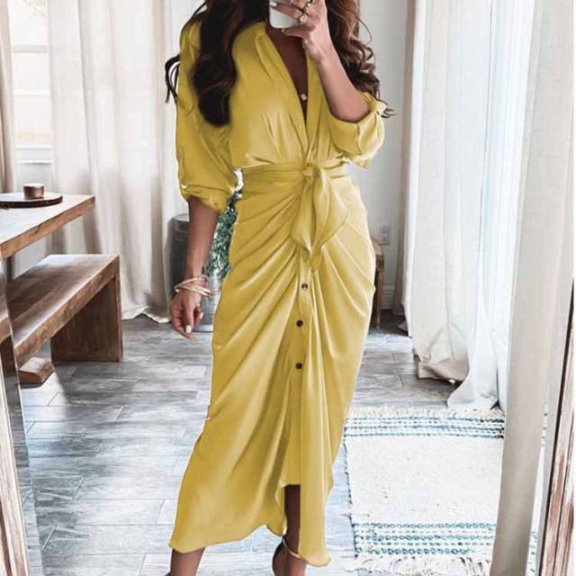 Elegant ins hot sale shirt dress