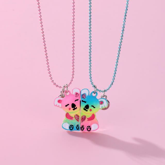 Cute color Koala Magnetic attraction BFF necklace