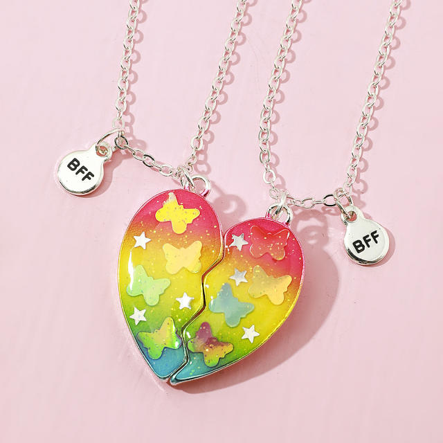 BFF Magnetic attraction heart kids jewelry set