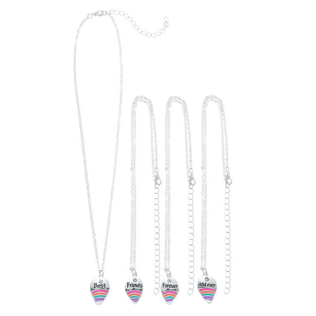 4pcs set BFF necklace set for kids