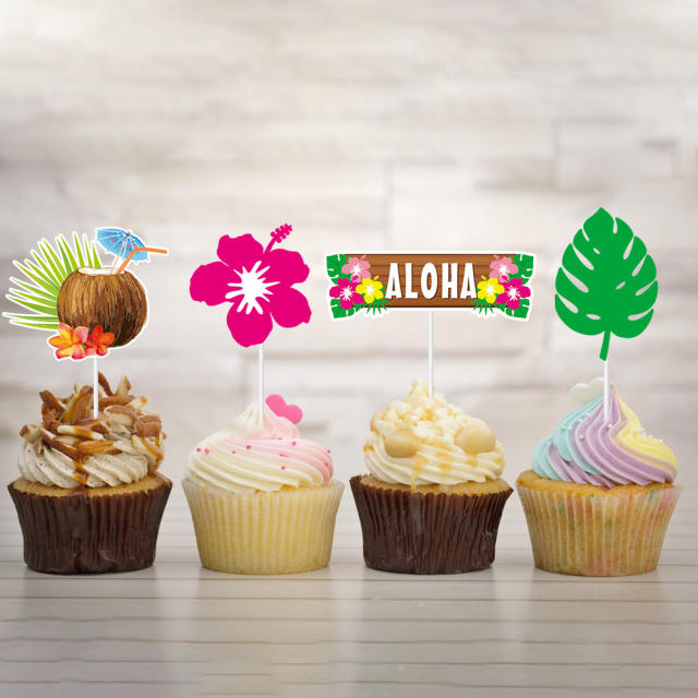 2023 summer hawaii famingo cake toppers