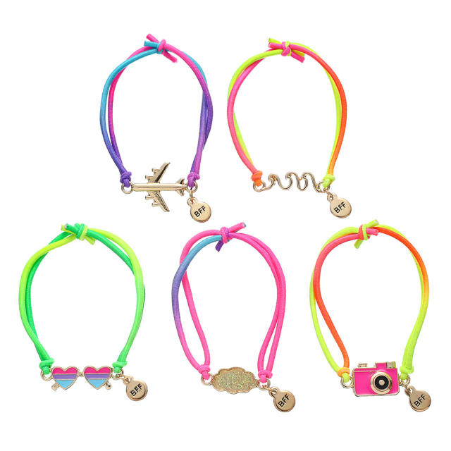 Holiday trend colorful string cute bracelet set for kids