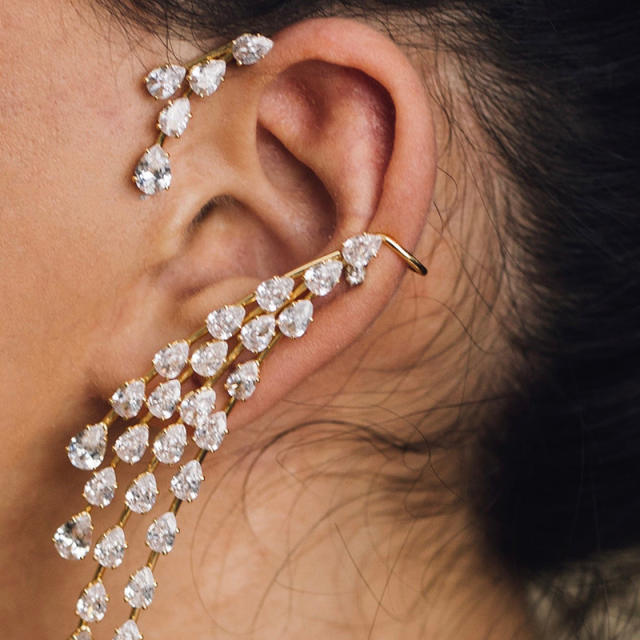 Delicate cubic zircon personality ear wrap(1pcs price)