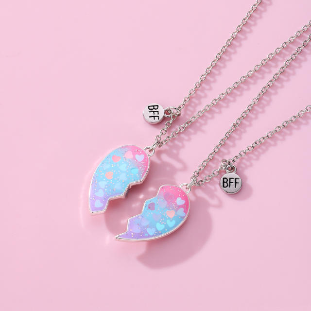 Magnetic attraction Heart BFF necklace set