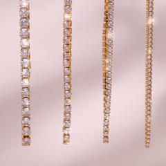 2mm delicate tennis chain stainless steel choker necklace