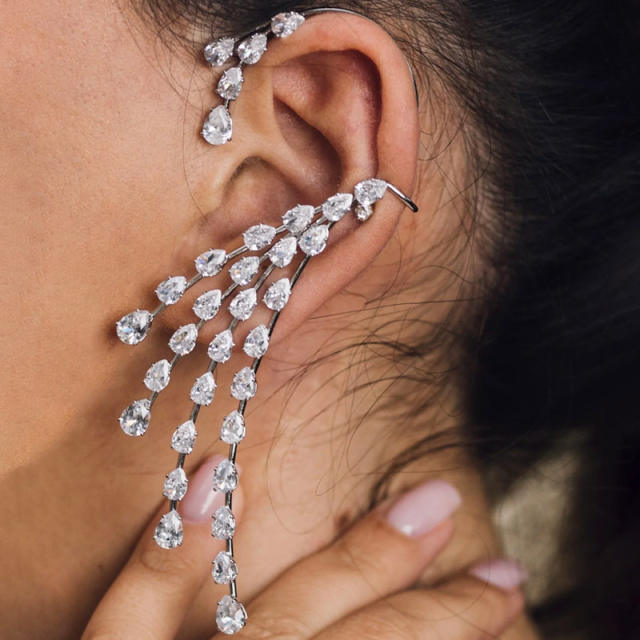 Delicate cubic zircon personality ear wrap(1pcs price)