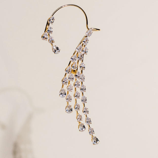 Delicate cubic zircon personality ear wrap(1pcs price)