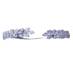 Hot sale cubic zircon leaf diamond bangle