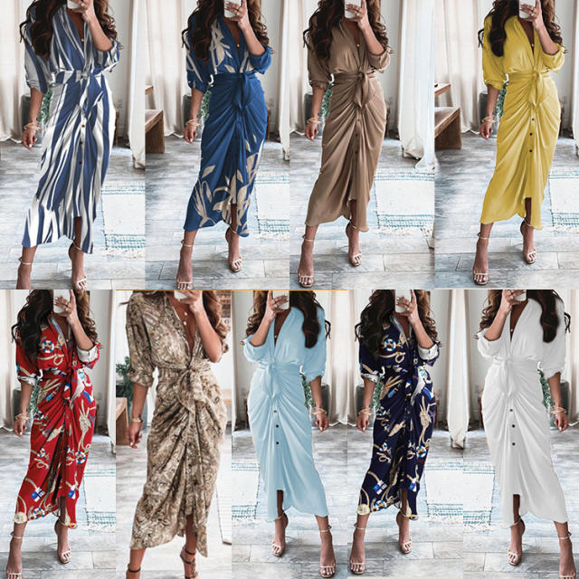 Elegant ins hot sale shirt dress