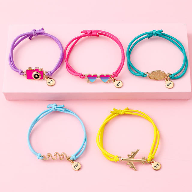 Holiday trend colorful string cute bracelet set for kids