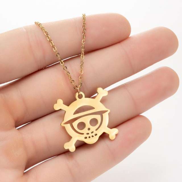 Cartoon animal hollow out pendant stainless steel necklace