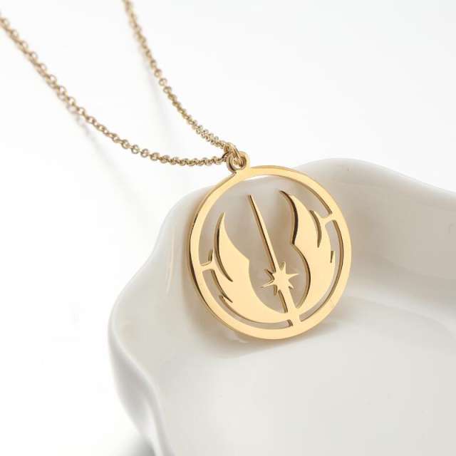 Dainty summer sun moon hollow out stainless steel necklace