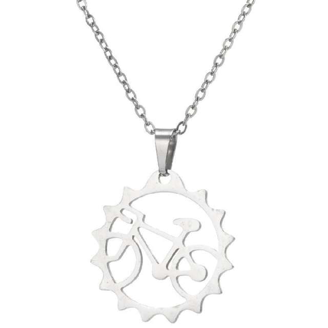 Hot sale dainty sun flower hollow stainless steel necklace