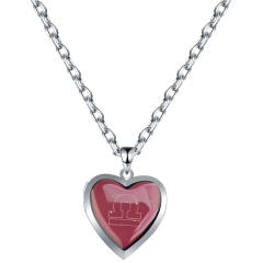 Personality color changing zodiac stainless steel chain necklace