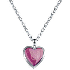 Personality color changing zodiac stainless steel chain necklace