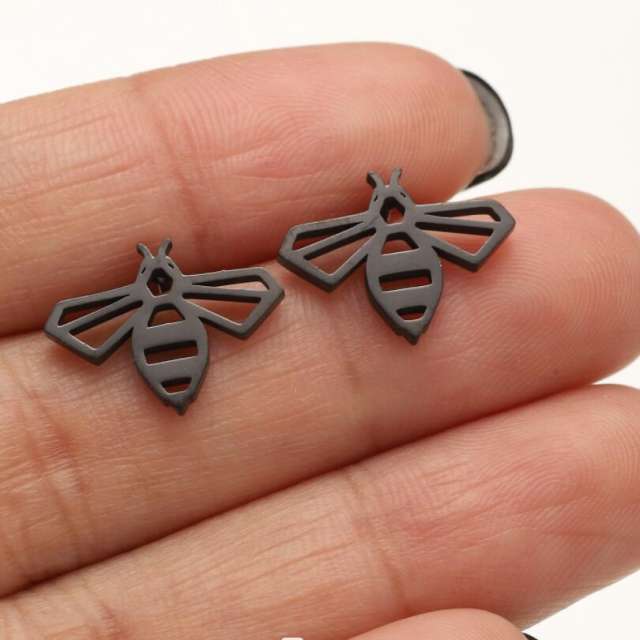 Hiphop cute birds deer animal cheap price stainless steel studs earrings