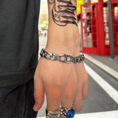 Punk trend stainless steel chain bracelet for men