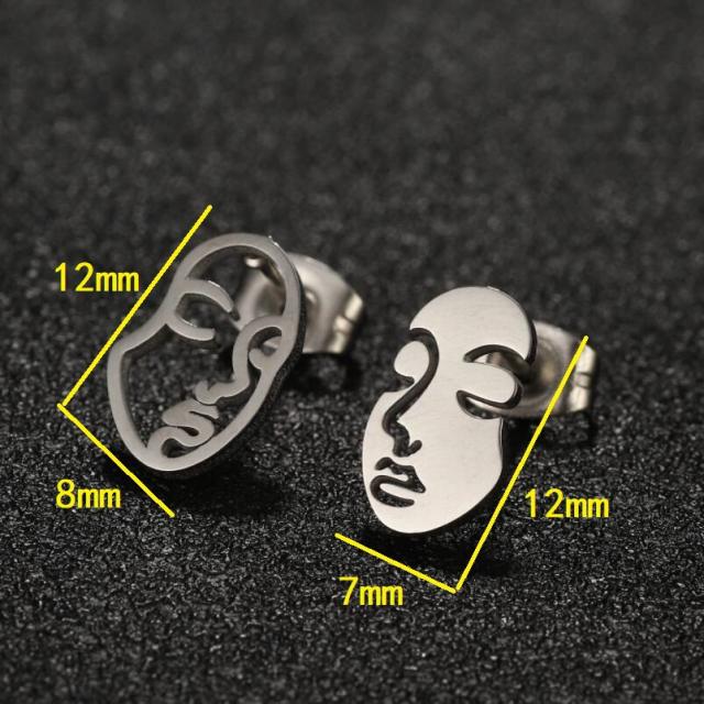 Creative cheap price stainless steel studs earrings