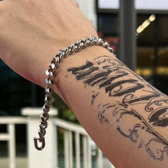 Stainless steel cuban chain bracelet for men