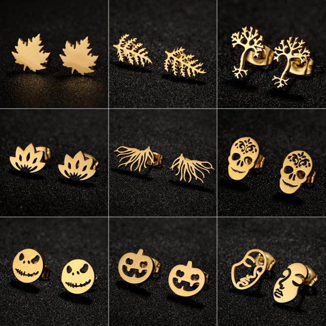 Creative cheap price stainless steel studs earrings