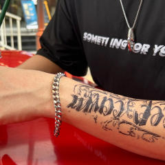Stainless steel cuban chain bracelet for men