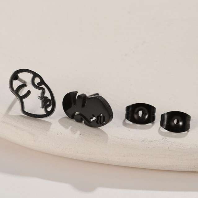 Creative cheap price stainless steel studs earrings