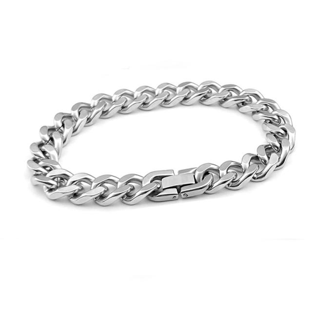 Stainless steel cuban chain bracelet for men