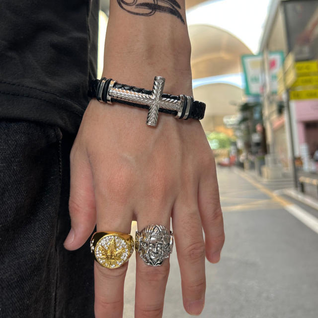 Hiphop the Buddha stainless steel rings