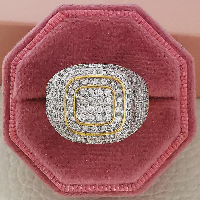 Hot sale luxury full diamond rings for men